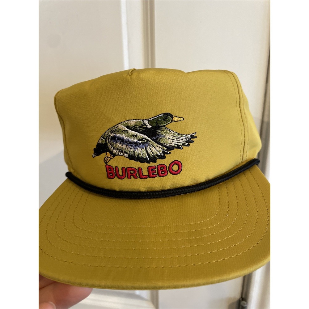 Burlebo‎ NWT Snapback Hat Men's Rope Ripstop Patch Duck Hunting Adjustable